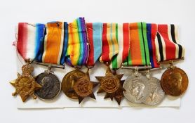 WWI/WWII group of medals, WWI 1914-15 star, war medal and victory medal awarded to 'L-28656.BLBR.R.