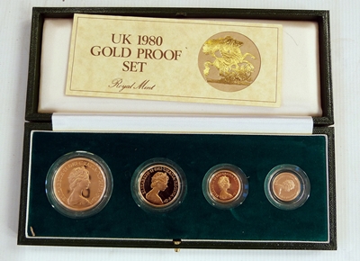 1980 GB four-coin gold proof set