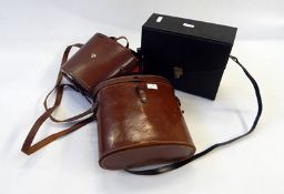 Pair of Carl Zeiss Jenner binoculars, 7x50, in case, a pair of Yashica binoculars,