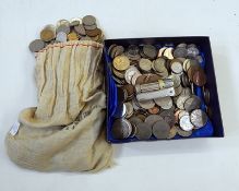 Large collection of foreign coins and some silver