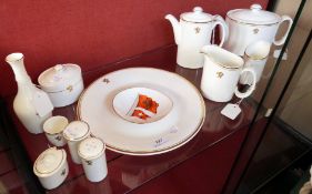 Royal Doulton and other china to include tableware embossed with gilt lion for Cunard(?)