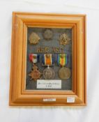 WWI 1914-15 star, war medal and victory medal awarded to '53-122532.PTE.A.CLARE.A.S.C.