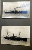 Album of liner postcards to include "Royal Scotsmen", "SS Lairds Ferry", "Duchess of Argyle",
