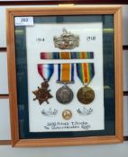 WWI 1914-15 Star, War medal and Victory medal awarded to "2680.PTE.T.BROOKS.GLOUC.R.