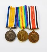 WWI medal and Victory medal named to "203633. PTE. D.J. MILLS. K.S.L.I.