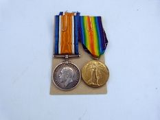 WWI war medal and victory medal awarded to '1403.CPL.C.MAYO.GLOUC.YEO.
