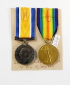 WWI War medal and Victory medal named to "6661.PTE. W.J. LEWIS. Glouc.R.