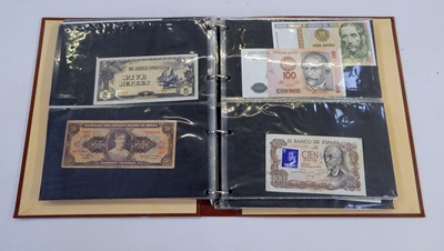 Banknotes in album to include Reichs Banknote, Banco Central de Referva del Peru, - Image 2 of 2