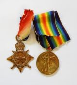 WWI 1914-15 star and victory medals awarded to '4426.PTE.F.GOOCH.LAN.