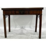 19th century pine washstand, the rectangular top on turned supports to under-shelf with drawer,