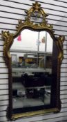 A modern gilt framed mirror,