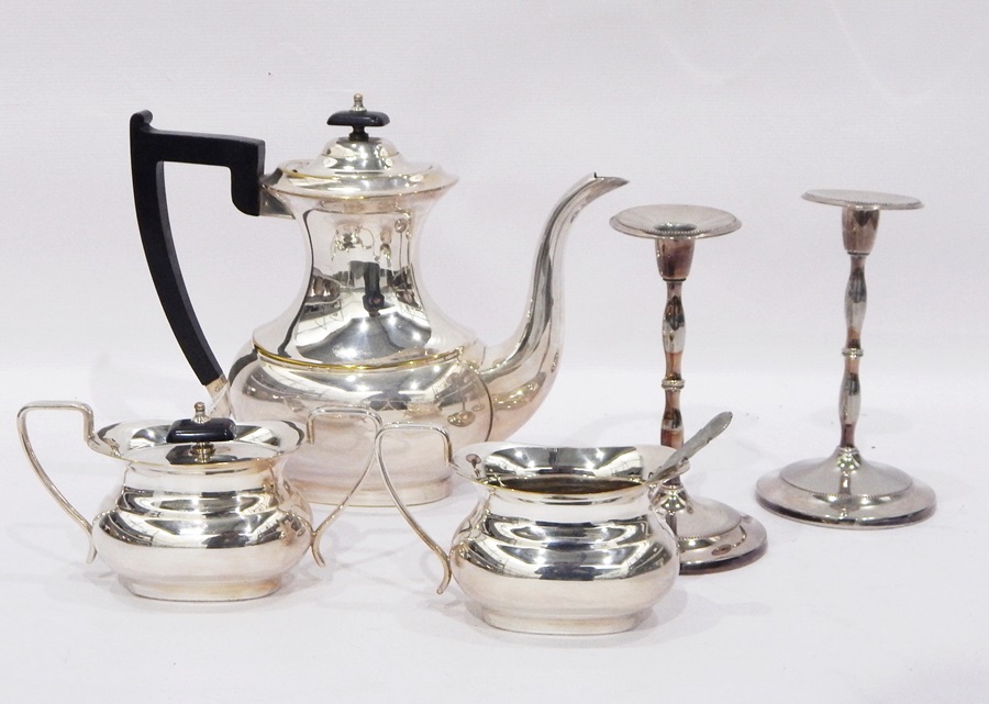 Three piece coffee set, rounded rectangular, three piece teaset,