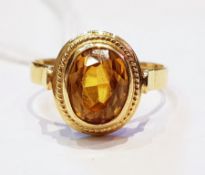 18ct gold and topaz dress ring,