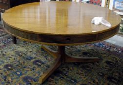 Mid 20th century rosewood drum table by Heals,