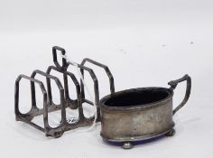 A small silver four-division toastrack by Elkington & Co.