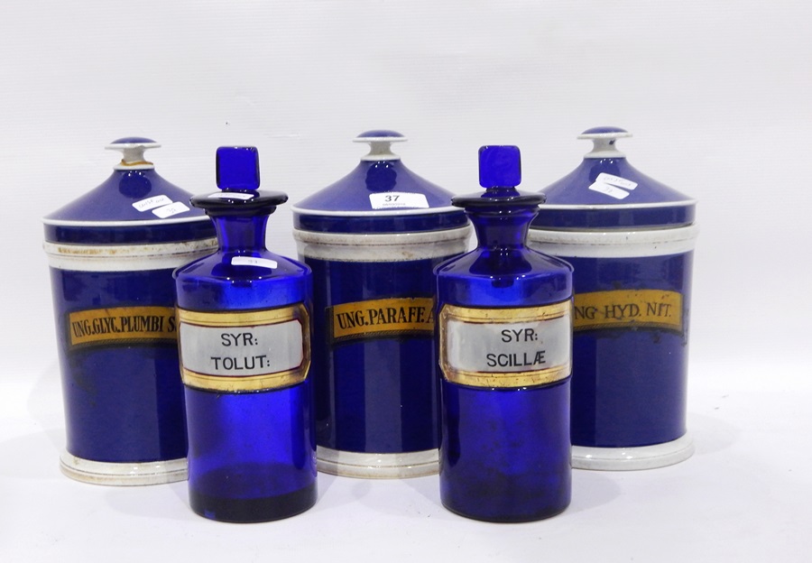 Various pharmaceutical bottles,