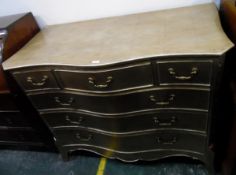 Modern revived Georgian style bronze-finish chest of drawers by 'And So To Bed, London',
