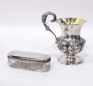 Victorian silver christening/presentation mug, baluster-shaped,