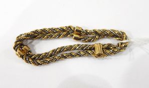 9ct gold two-tone bracelet,