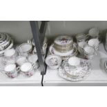 Crown Staffordshire porcelain part tea service 'England's Bouquet' pattern and a Royal Albert bone