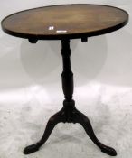 19th century mahogany circular top occasional table with raised beaded border,