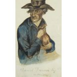 Watercolour Drawings Unattributed Late 18th century caricatures,
