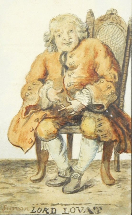 Watercolour Drawings, Unattributed Late 18th century caricatures, named,