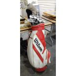 Set of T-Zoid golf clubs and woods,