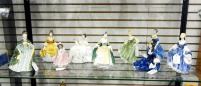 Assorted Royal Doulton figures to include 'Elegance', 'Premier', 'Hillary', 'Lily',