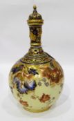 Crown Derby vase and cover, baluster-shaped,