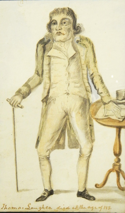 Watercolour Drawings, Unattributed Late 18th century caricatures, named, - Image 6 of 6