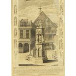 Engraving of the "East View of Gloucester Cross" dated London 1751, 43.