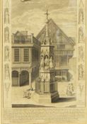 Engraving of the "East View of Gloucester Cross" dated London 1751, 43.