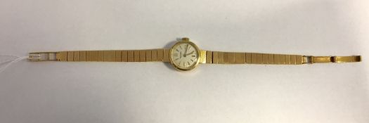 Vertex lady's 9ct gold wristwatch, circular,