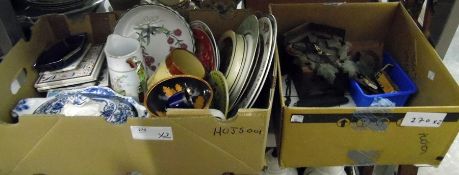 Quantity of assorted ceramics including a Doulton-style tankard with sporting figures,