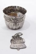 Victorian silver bowl with repousse decoration, London 1886, makers John Aldwinckle & Thomas Slater,