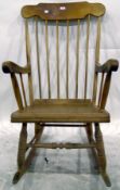 Modern elbow rocking chair with rail back