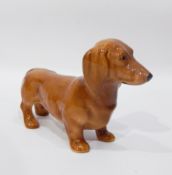 Large Beswick Dachshund (first issued 1936) green sticker intact (22.