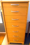 Modern seven-height office chest of drawers