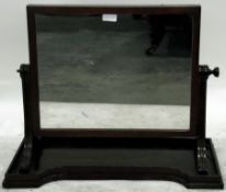 19th century mahogany rectangular framed dressing table mirror,
