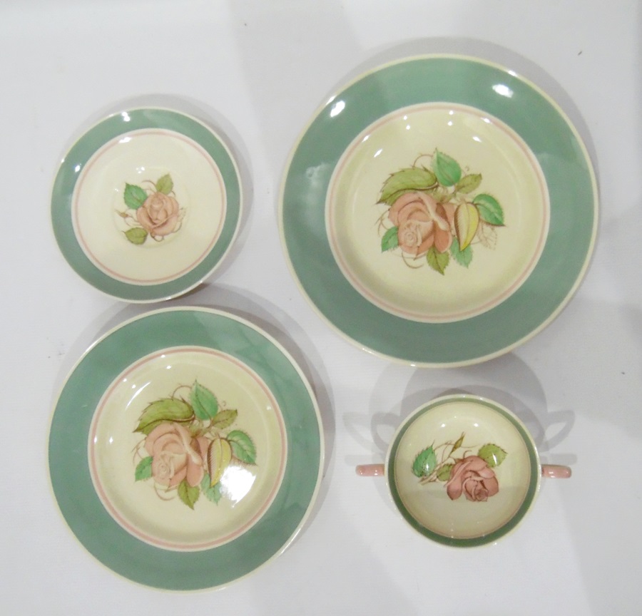 Susie Cooper part dinner service comprising; six dinner plates,