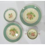 Susie Cooper part dinner service comprising; six dinner plates,