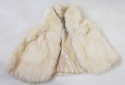 Child's white rabbit cape