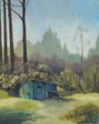 Jean Parry Williams (1918-2010) Oil on board Study of a hut, signed lower right,