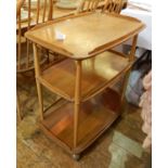 Ercol three-tier trolley on castors,