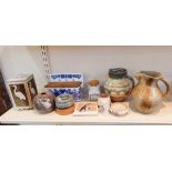 Various items of studio pottery, Poole pottery,