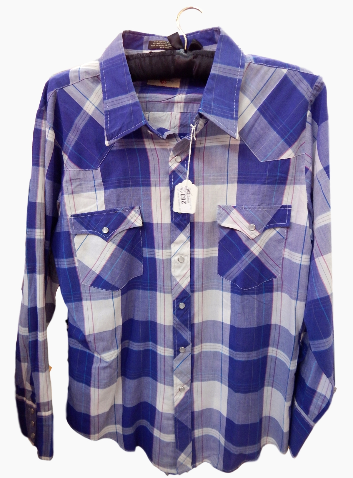 Four vintage cowboy style check shirts including Western Young Bloods, Outlaw Western Wear, - Image 2 of 4