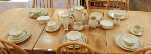 Denby stoneware part coffee and dinner service 'Day Break' pattern, comprising coffee pot, teapot,