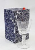 Stuart Crystal glass goblet commemorating the RMS Queen Elizabeth 1940-68,