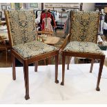 Pair of early 20th century walnut sidechairs